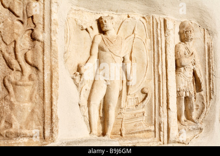 Reliefs romain dans l'arcade du Schloss Seggau près de Leibnitz, Styrie, Autriche, Europe Banque D'Images