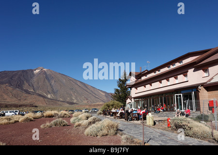 Mt Teide et Hôtel Parador, Parc National du Teide, Tenerife, Canaries, Espagne, Europe Banque D'Images