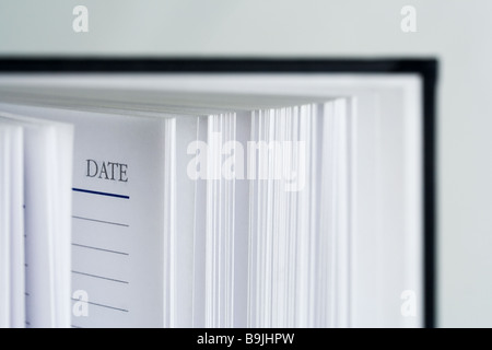 Cahier ouvert. Banque D'Images