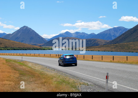 Lac Pearson, Arthur's Pass National Park, Canterbury, île du Sud, Nouvelle-Zélande Banque D'Images