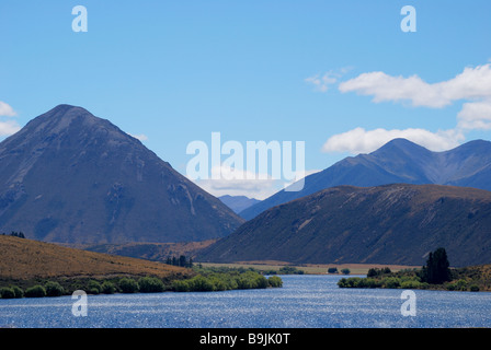 Lac Pearson, Arthur's Pass National Park, Canterbury, île du Sud, Nouvelle-Zélande Banque D'Images