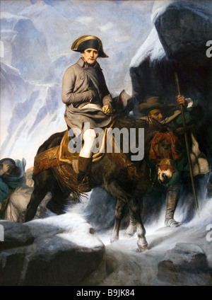 Napoléon traversant les Alpes par Paul Delaroche 1850 Musée du Louvre Art Gallery and Museum Paris France Europe Banque D'Images