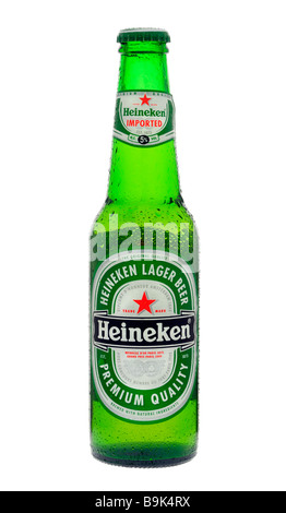 Bouteille de bière Heineken Banque D'Images