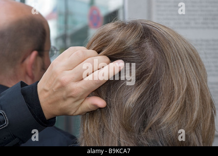 La tête de femme Banque D'Images