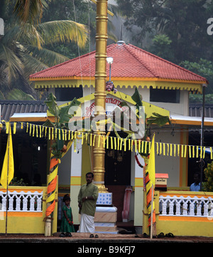 L'Inde Kerala Backwaters Hindu Temple Banque D'Images