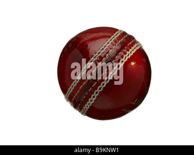 Balle de cricket avec surbrillance Banque D'Images