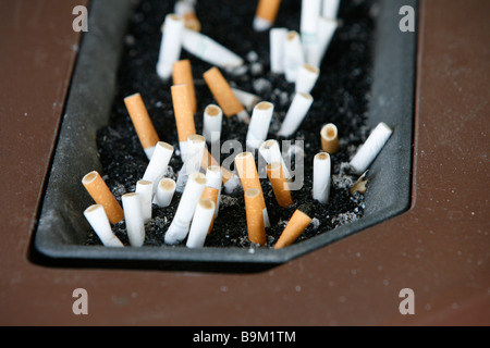 Les mégots de cigarette cendrier Banque D'Images