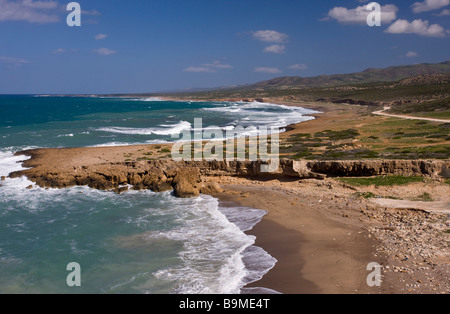 Côte sud de la péninsule d'Akamas près de Lara Projet de parc national au sud de Chypre grecque Banque D'Images
