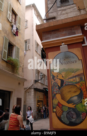 La vieille ville de Nice Côte d'Azur French Riviera France Banque D'Images