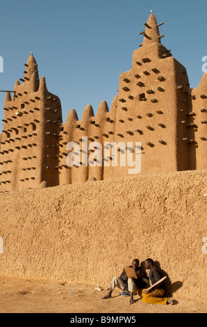 L'Afrique de l'Ouest Mali Djenne Grande Mosquée Banque D'Images