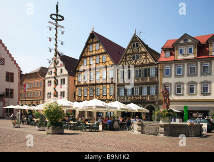 Place du marché de Bad Mergentheim an der Tauber Baden Württemberg Allemagne Banque D'Images