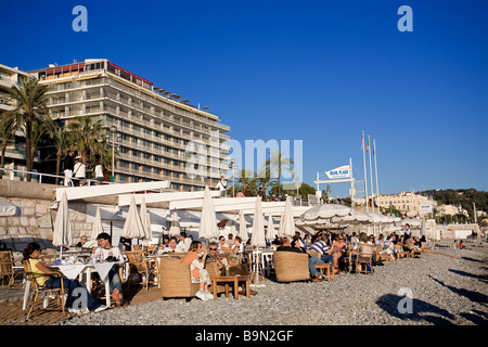 France, Alpes Maritimes, Nice, le Ruhl beach Banque D'Images