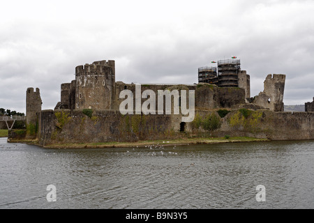 Château de Caerphilly Banque D'Images