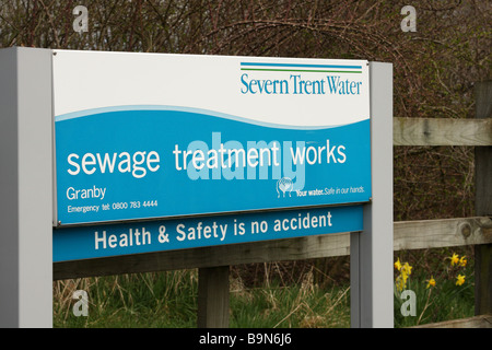 Severn Trent Water installations d'épuration. Banque D'Images