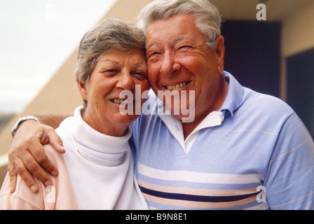 Vieux couple heureux Banque D'Images