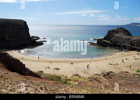 Playa de Papagayo Papagayo, Lanzarote, îles Canaries, Espagne Banque D'Images