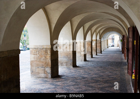 Voûte médiévale à Prague, République tchèque. Banque D'Images