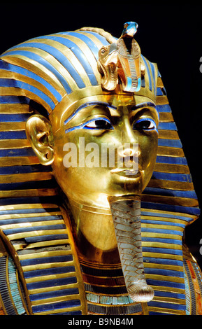 Egypte, Le Caire, Musée du Caire, Toutankhamon masque funéraire Banque D'Images