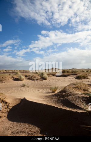 Côte de Sefton Green Beach Birkdale Banque D'Images