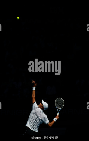 Tomas Berdych de la République tchèque lors de l'Australian Open Tennis Grand Slam à Melbourne Banque D'Images