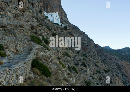 Le monastère de Hozoviotissa, Amorgos Banque D'Images