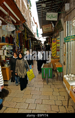 En quartier arabe de la vieille ville de Jérusalem de marché Banque D'Images