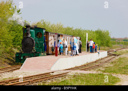 Tramway équipe Middelplaat Haven RTM Ouddorp Pays-Bas Banque D'Images