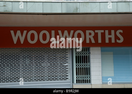 Magasin Woolworths fermé en centre-ville de Coventry Banque D'Images