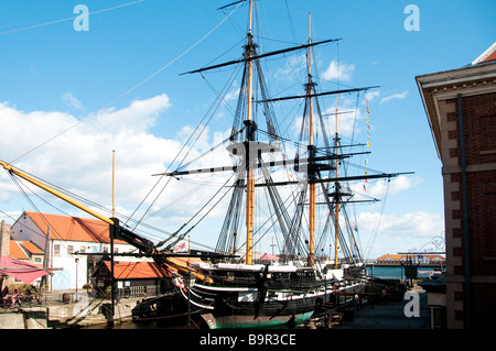 HMS Trincomalee à Hartlepool Maritime Experience. Banque D'Images