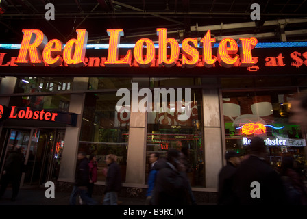 Un homard rouge restaurant à Times Square à New York Banque D'Images