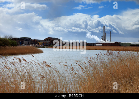 Le moulin à papier Smurfit Kappa sur les rives de la rivière Medway Mill Street Snodland Kent England Royaume-Uni 5AX Banque D'Images