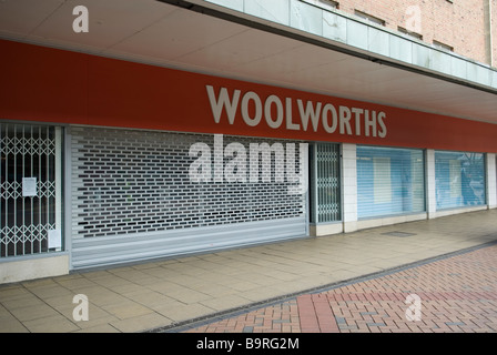 Magasin Woolworths fermé en centre-ville de Coventry Banque D'Images
