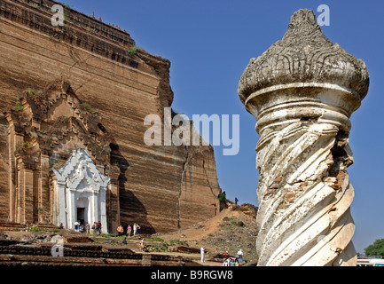 La pagode de Mingun du roi Bodawpaya Birmanie Mingun Banque D'Images