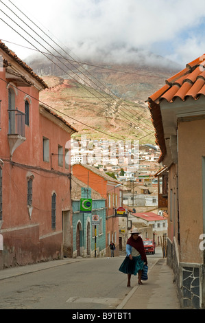 Potosi Bolivie Amérique du Sud voyages architecture coloniale destination touristique Cerro Rico de Potosí Ville coloniale des mines d'argent Banque D'Images