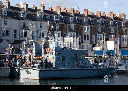 P167 HMS Exploit est un archer-classe (ou P2000) navire de patrouille et d'entraînement de la Marine royale britannique du port de Weymouth dorset Banque D'Images