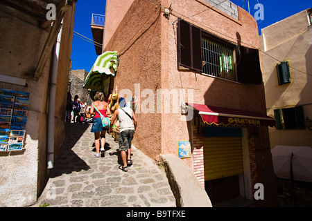 Castelsardo centre-ville historique. Province de Sassari. Sardegna. Italie Banque D'Images