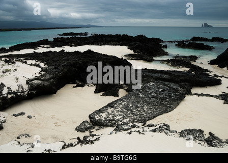 Cerro Brujo plage , San Cristobal , Chatham , Équateur , Galapagos Banque D'Images