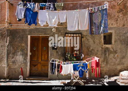 Castelsardo centre-ville historique. Province de Sassari. Sardegna. Italie Banque D'Images