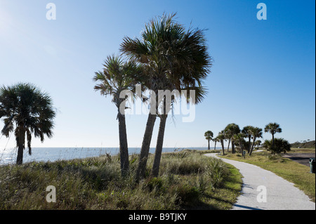 La principale plage de la côte est, Jekyll Island, Géorgie, USA Banque D'Images