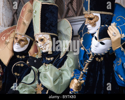 Carnaval de Venise participants à la Piazza San Marco Banque D'Images