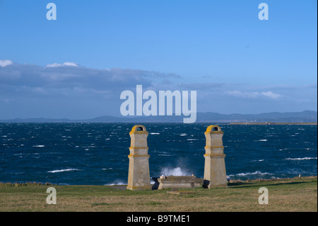 Sur le cimetière chinois de Gonzales Bay sur le détroit de Juan de Fuca à Victoria en Colombie-Britannique Banque D'Images