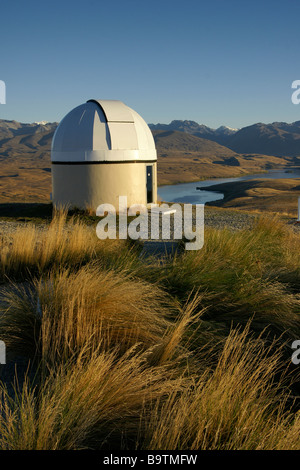 Mt John Observatory au lever du soleil, le Lac Tekapo / Nouvelle-Zélande Banque D'Images