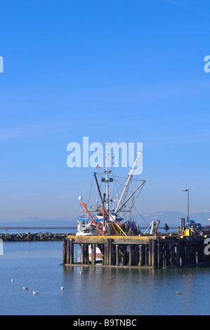 La Colombie-Britannique Steveston village de pêche sur le fleuve Fraser, la plus grande flotte de pêche au Canada Banque D'Images