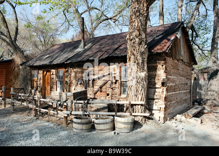 Vieux Style Pioneer Log Cabin en Utah USA Banque D'Images