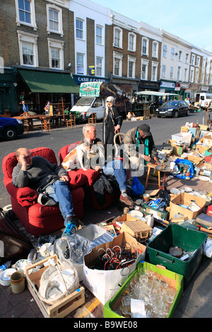 United Kingdom West London golborne road les étals du marché Banque D'Images