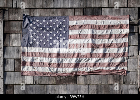 Porte drapeau Américain Banque D'Images