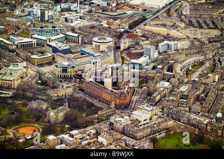 Photo aérienne du west end d'Édimbourg Banque D'Images