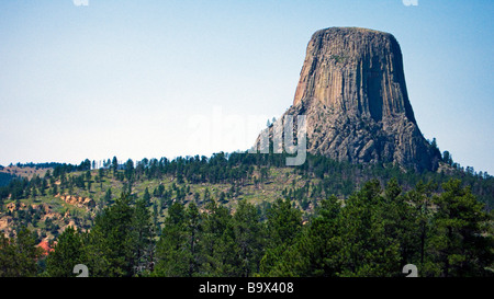 Devils Tower monolithe rock Black Hills Bretagne France Banque D'Images