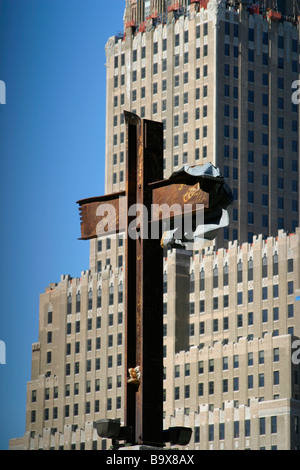 Traverse restants du World Trade Center ground zero à Manhattan New York Banque D'Images