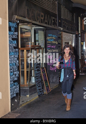 Cafe sur degraves street Melbourne Victoria Australia Banque D'Images